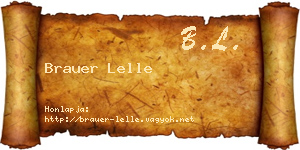 Brauer Lelle névjegykártya